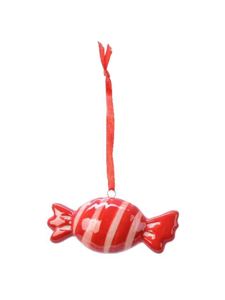Komplet ozdób choinkowych Bonbons, 4 elem., Dolomit, Blady różowy, czerwony, niebieski, S 7 x W 4 cm