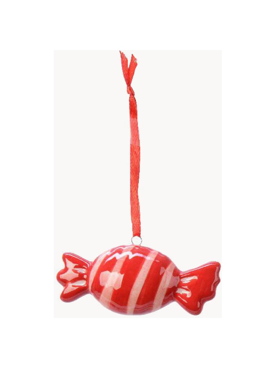 Adornos navideños caramelos Bonbons, 4 uds., Dolomita, Rosa, rojo, azul, An 7 x Al 4 cm