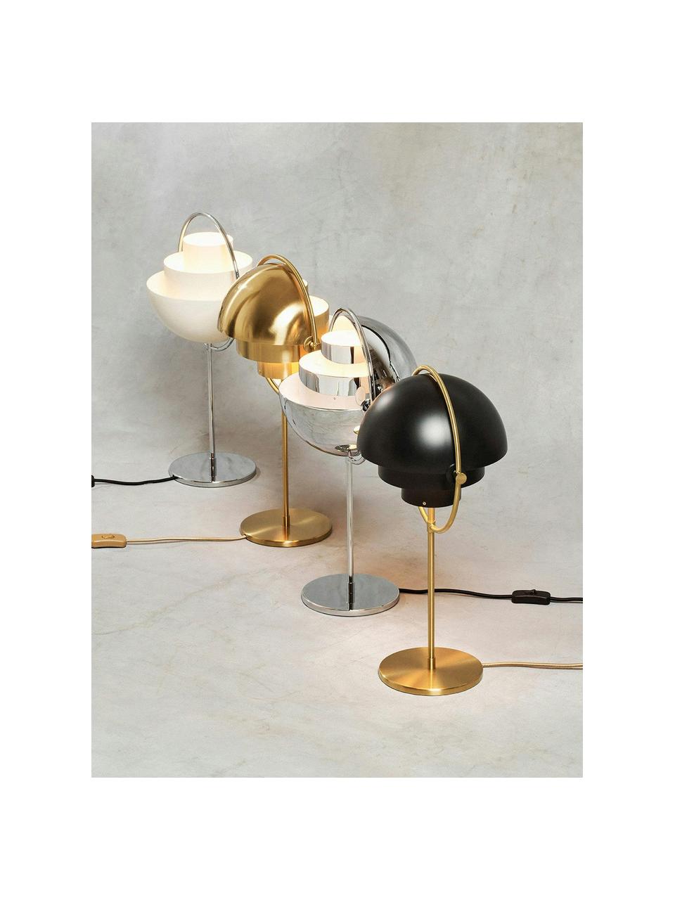 Grosse verstellbare Tischlampe Multi-Lite, Aluminium, beschichtet, Goldfarben, glänzend, Ø 24 x H 50 cm