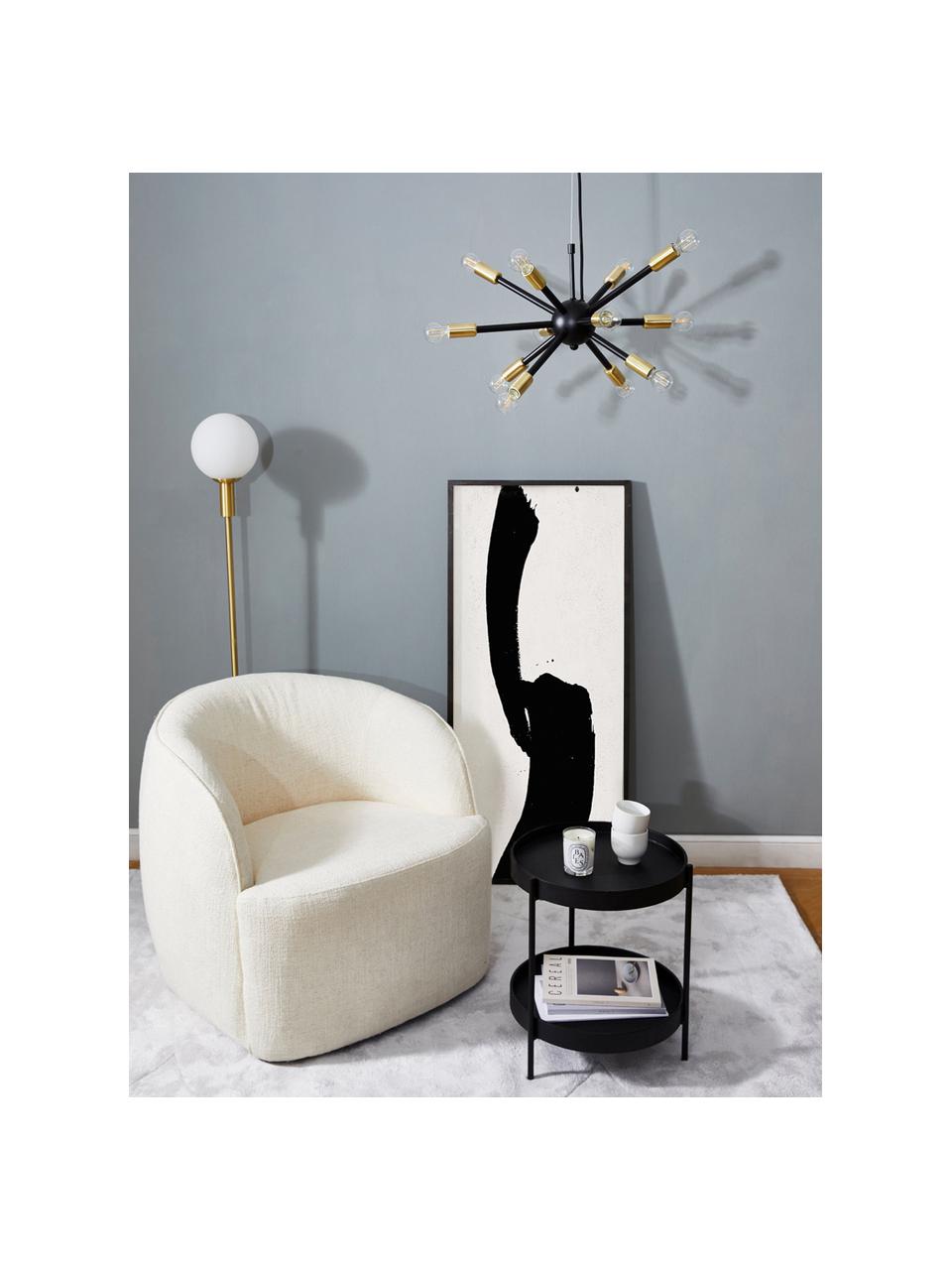 Závesná lampa Spike, Čierna, odtiene zlatej, Ø 50 cm