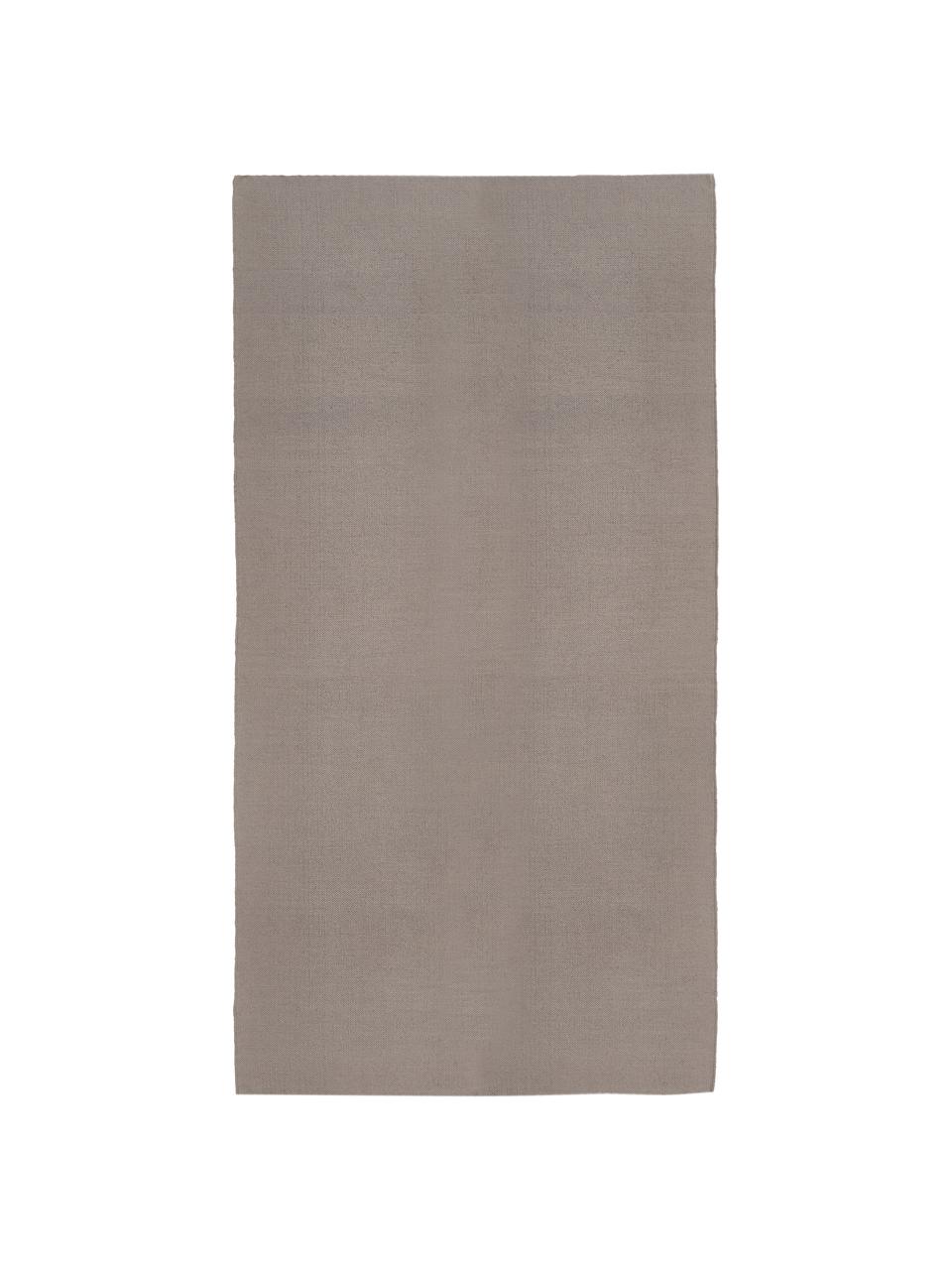 Alfombra artesanal de algodón Agneta, 100% algodón, Gris, An 120 x L 180 cm (Tamaño S)