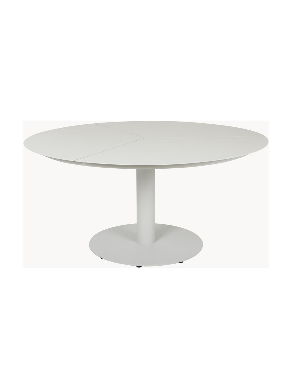 Table de jardin ronde Peace, Aluminium enduit, Gris clair, Ø 150 cm