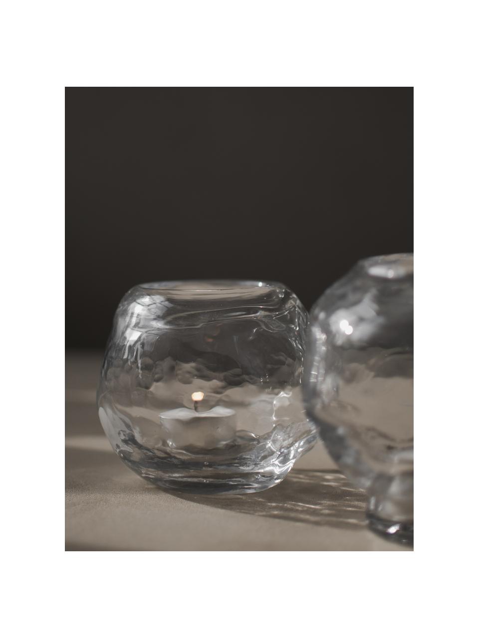 Glas-Kerzenhalter Bunch, Glas, Transparent, Ø 12 x H 10 cm