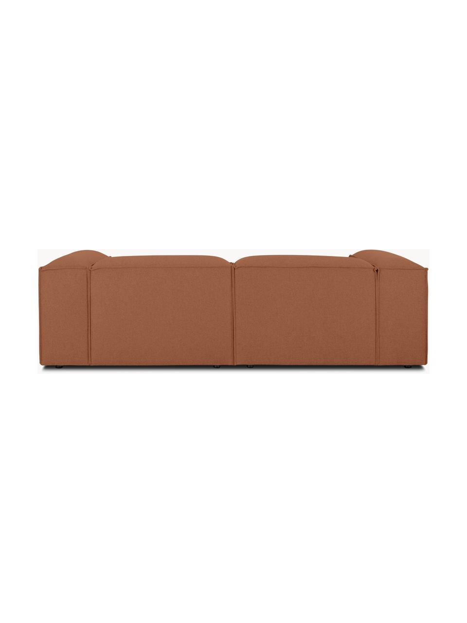 Modulares Ecksofa Lennon, Bezug: 100 % Polyester Der strap, Gestell: Massives Kiefernholz, Spe, Füße: Kunststoff Dieses Produkt, Webstoff Nougat, B 238 x T 180 cm, Eckteil links