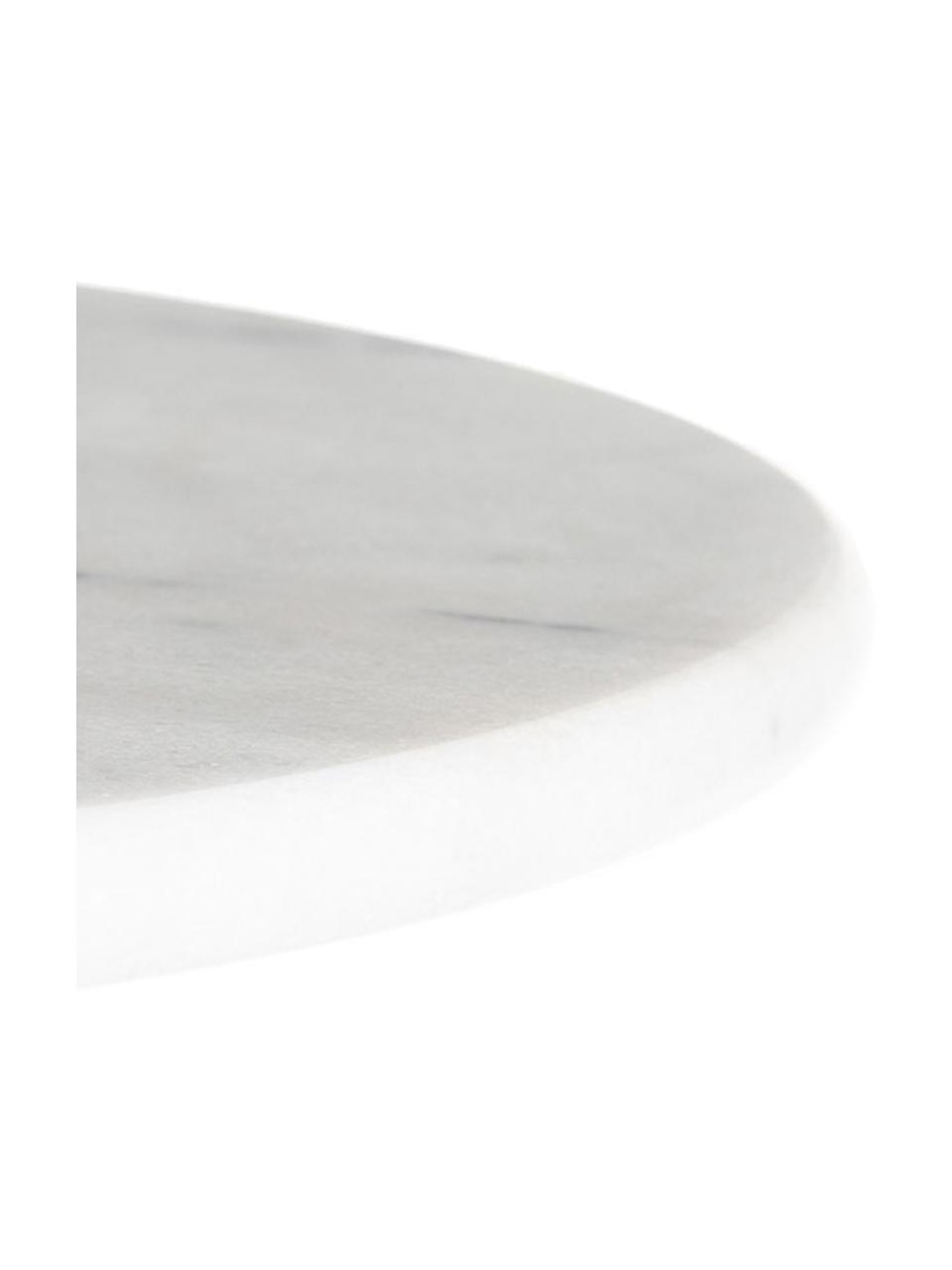 Mesa de bar redonda de mármol Mummi, Tablero: mármol, Blanco, negro, Ø 50 x Al 100 cm
