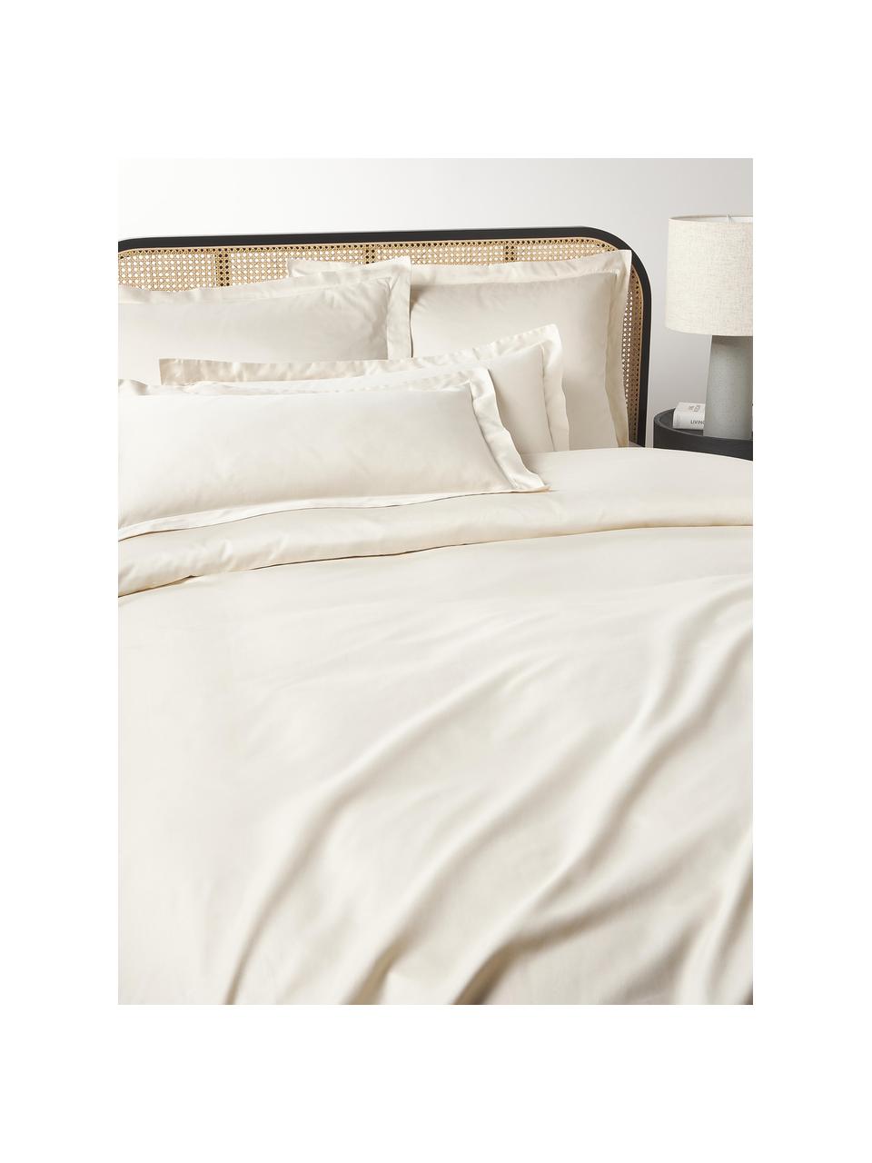 Funda de almohada de satén Premium, Beige claro, An 45 x L 110 cm