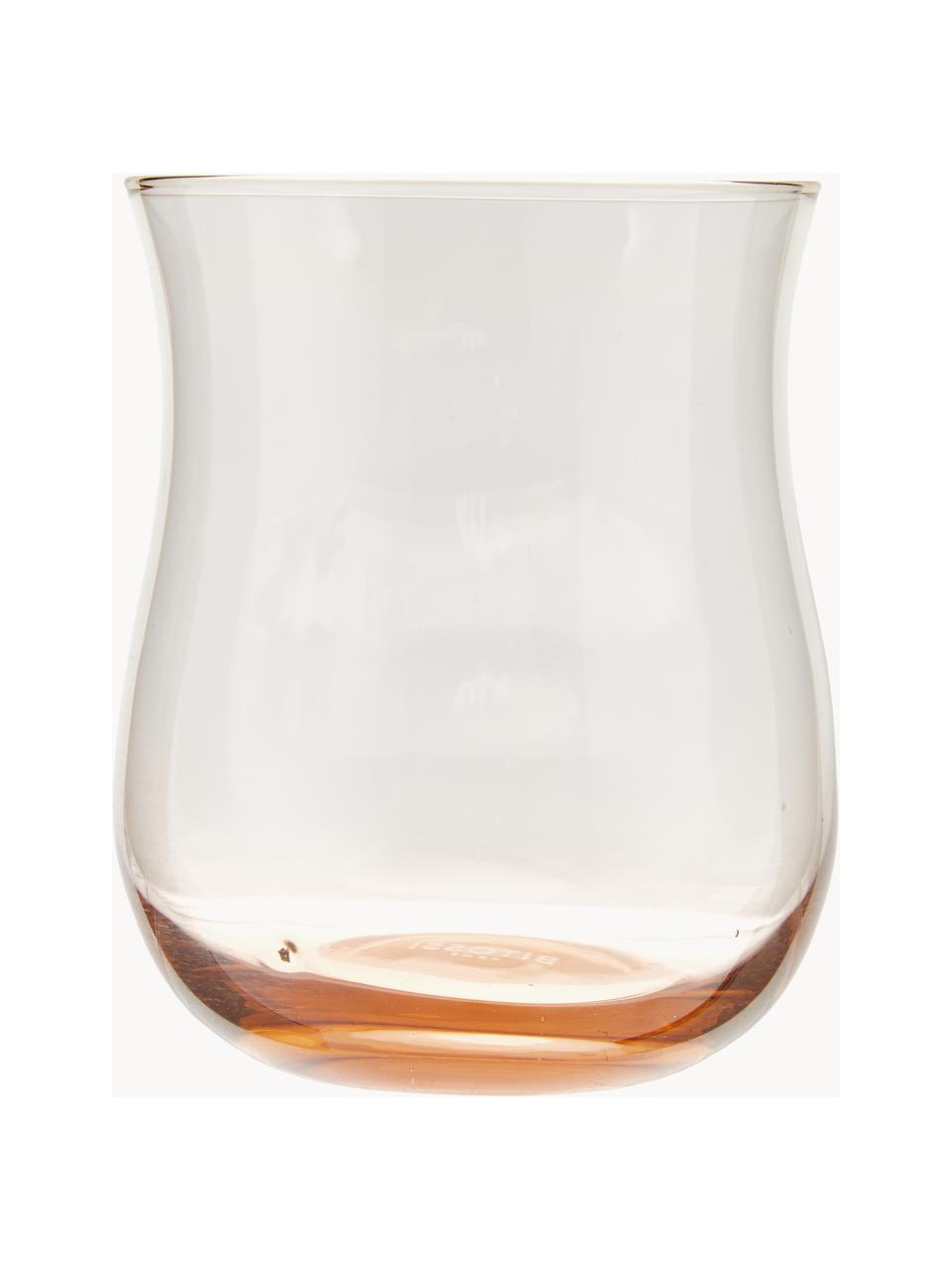 Vasos de vidrio soplado artesanalmente Desiguale, 6 uds., Vidrio soplado artesanalmente, Multicolor transparente, Ø 8 x Al 10 cm, 200 ml