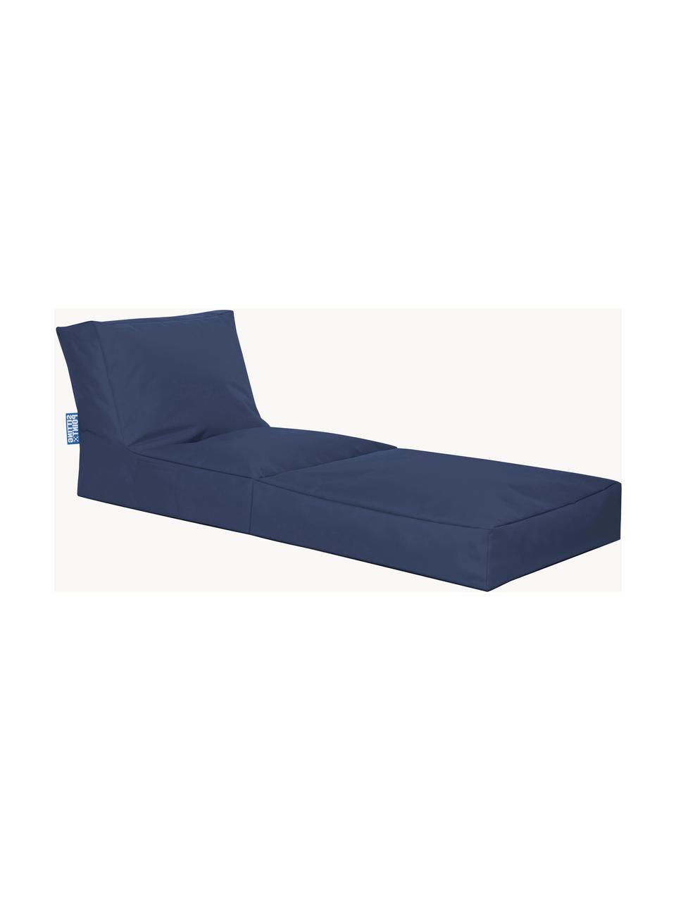 Poltrona letto da giardino reclinabile Pop Up, Rivestimento: 100% poliestere All'inter, Tessuto blu scuro, Larg. 70 x Prof. 90 cm