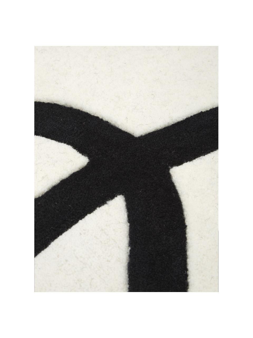 Ręcznie tuftowany dywan z wełny Line, Kremowobiały, S 200 x D 300 cm (Rozmiar L)