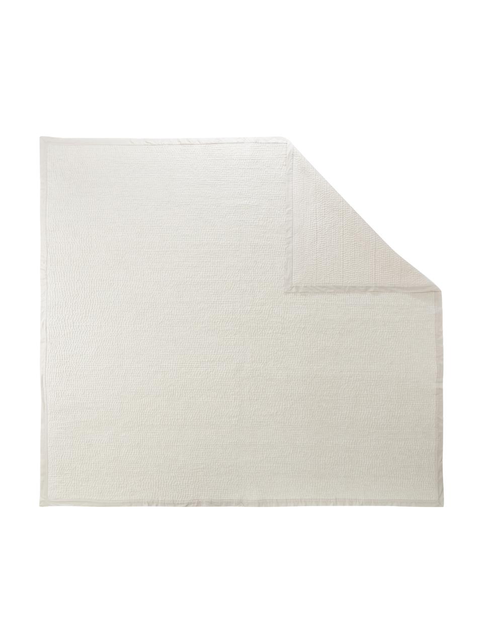 Narzuta z bawełny Stripes, Złamana biel, S 180 x D 250 cm (do łóżek o wymiarach do 140 x 200 cm)