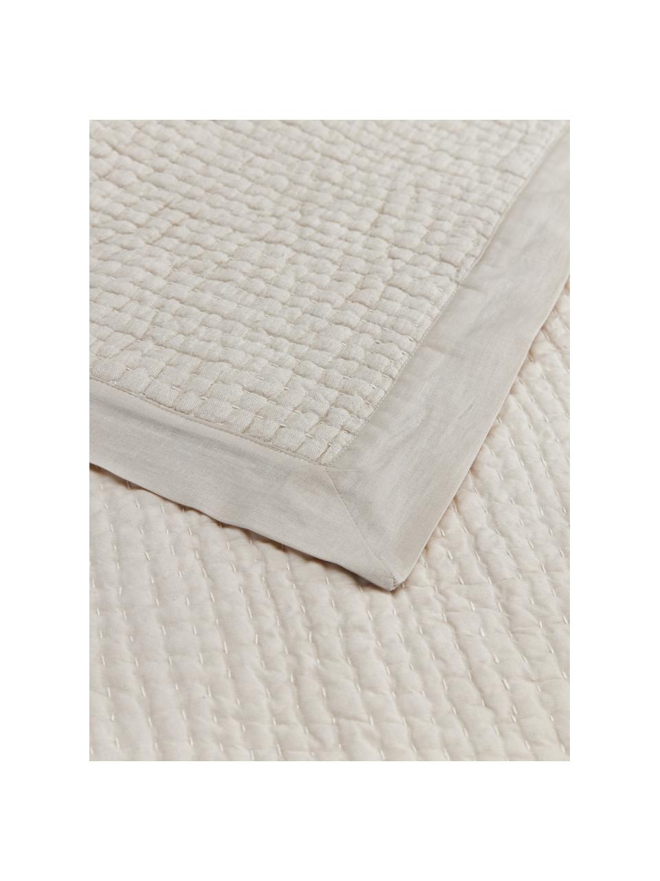 Colcha de algodón Stripes, Funda: 100% algodón, Off White, An 180 x L 250 cm (para camas de 140 x 200 cm)
