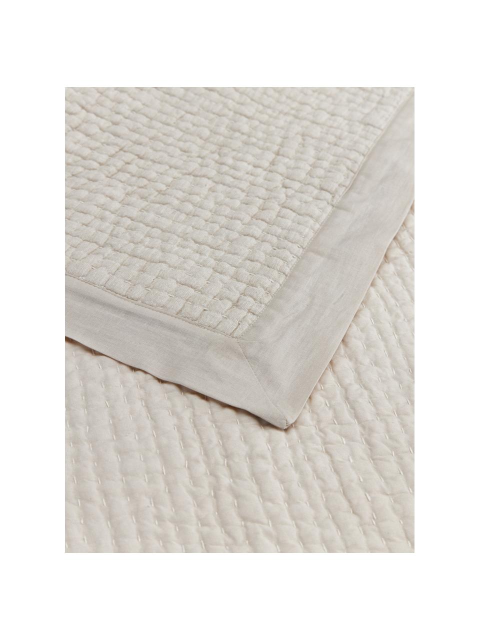Prehoz z bavlny Stripes, Lomená biela, Š 180 x D 250 cm (pre postele do 140 x 200 cm)