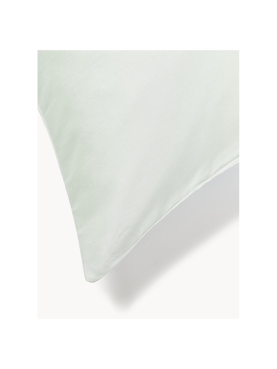 Federa in raso di cotone Comfort, Verde salvia, Larg. 50 x Lung. 80 cm
