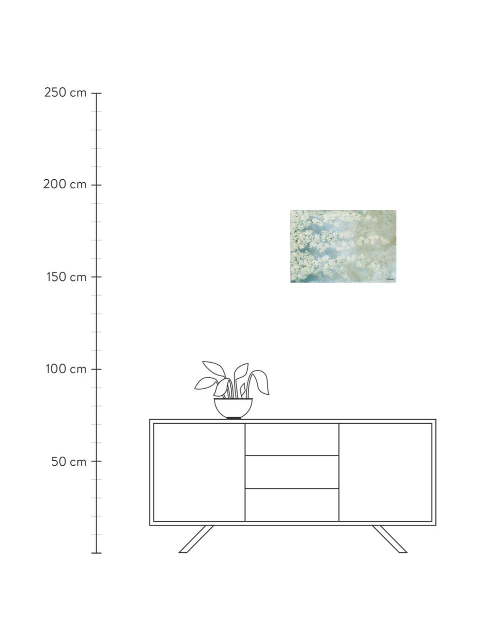 Impresión digital sobre lienzo Cerezo, Multicolor, An 60 x Al 40 cm