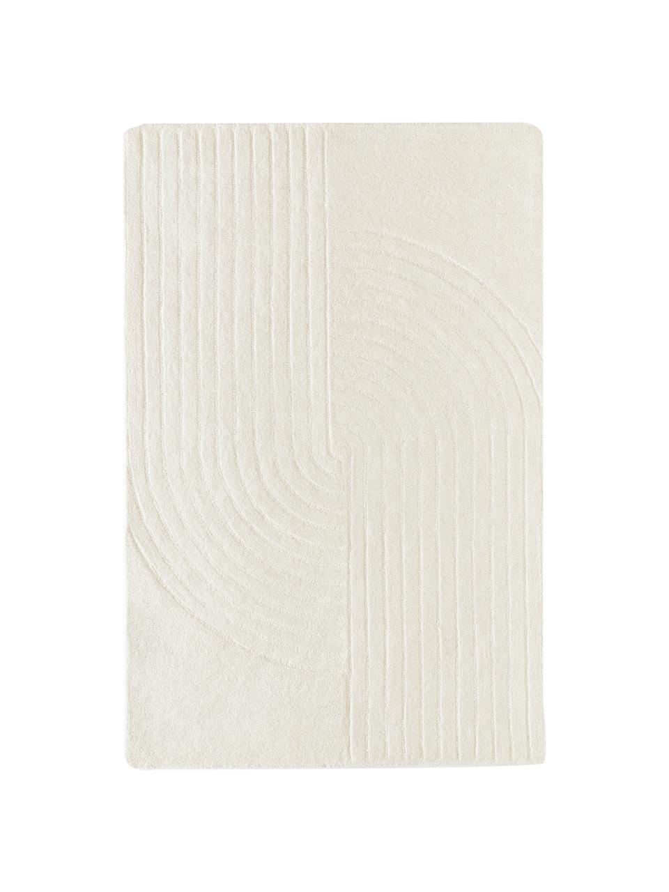 Ručně všívaný vlněný koberec Mason, Krémově bílá, Š 120 cm, D 180 cm (velikost S)