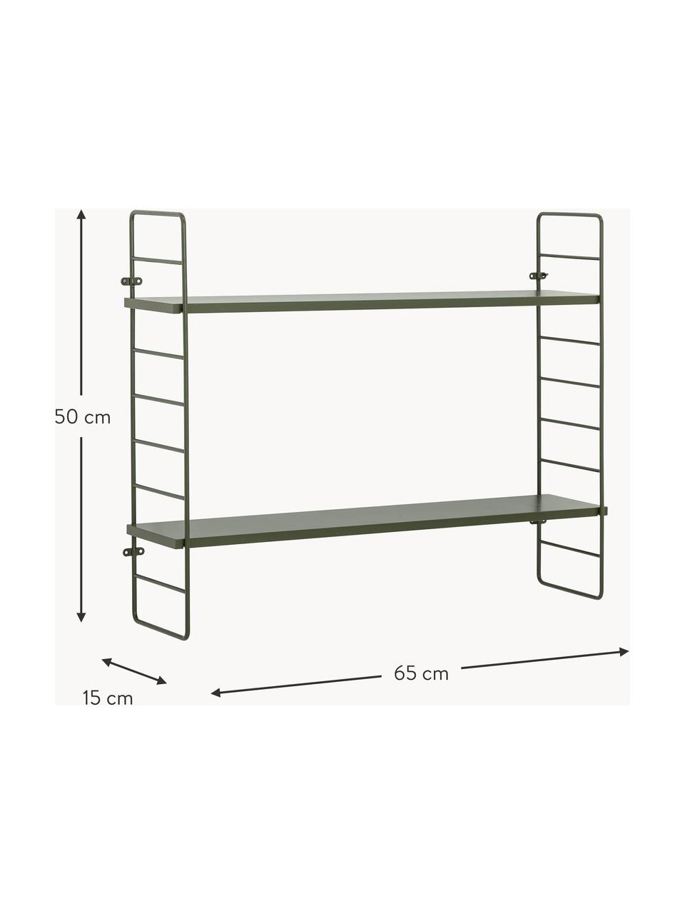 Wandrek North, Frame: bekleed ijzer, Olijfgroen, B 65 x H 50 cm