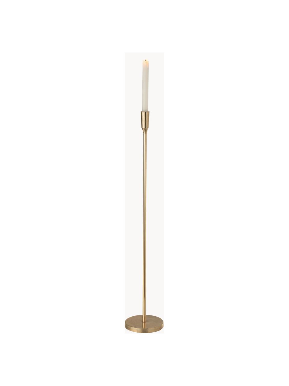 Candelabro de suelo grande Vela, Metal recubierto, Dorado, Ø 3 x Al 81 cm