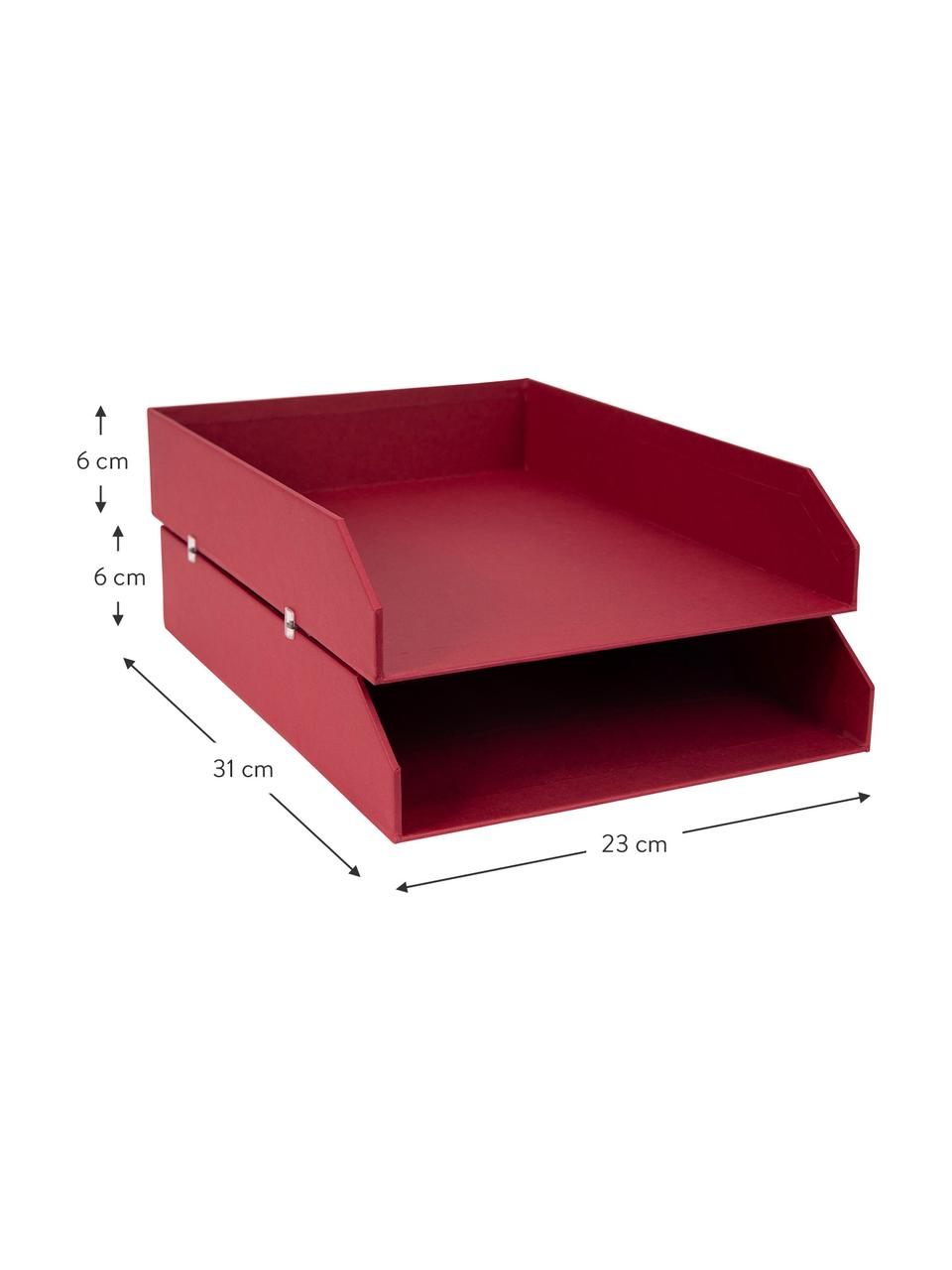 Modules de classement Hakan, 2 pièces, Carton laminé rigide, Pourpre, larg. 23 x prof. 31 cm