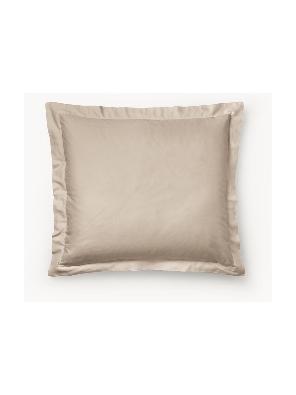 Poszewka na poduszkę z satyny bawełnianej Premium, Beżowy, S 40 x D 80 cm
