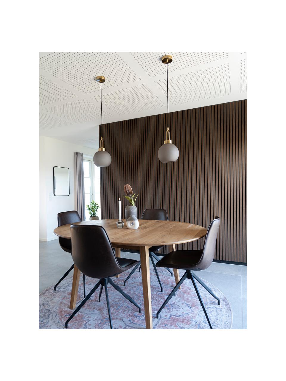 Lampa wisząca ze szklanym kloszem Luton, Taupe, matowy, Ø 25 x W 33 cm