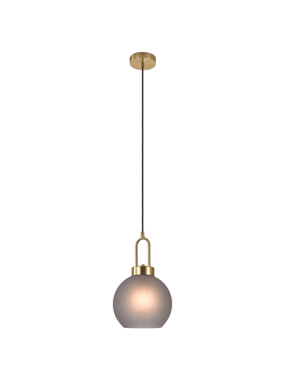 Lampa wisząca ze szklanym kloszem Luton, Taupe, matowy, Ø 25 x W 33 cm
