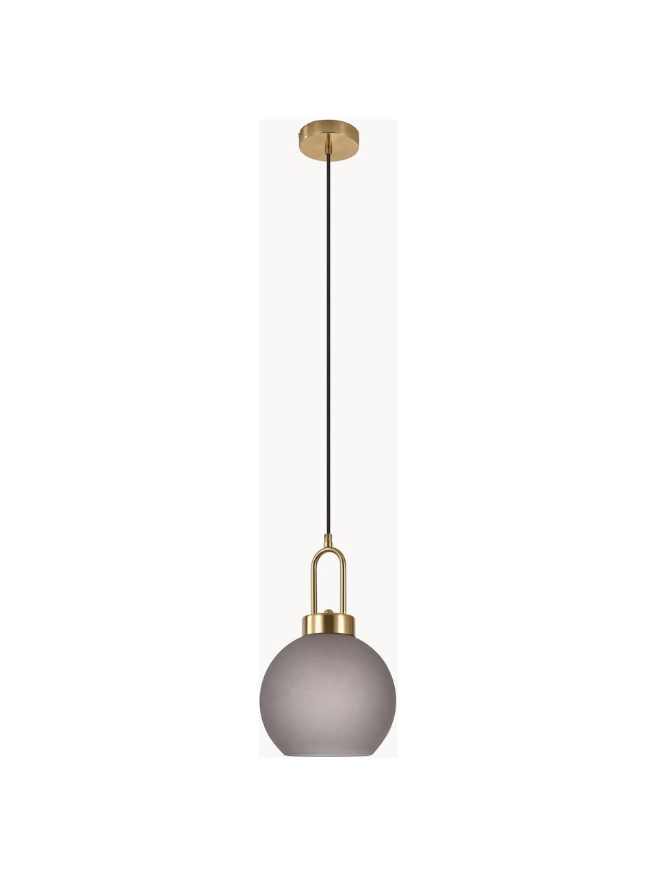 Hanglamp met glazen bollen Luton, Lampenkap: glas, Taupe, mat, Ø 25 x H 33 cm