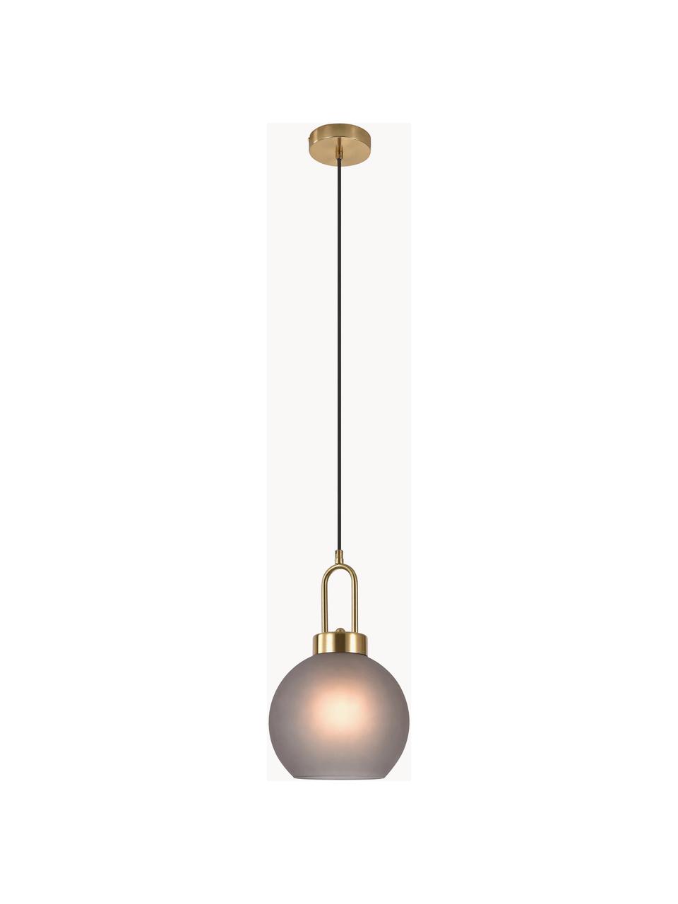 Hanglamp met glazen bollen Luton, Lampenkap: glas, Taupe, mat, Ø 25 x H 33 cm