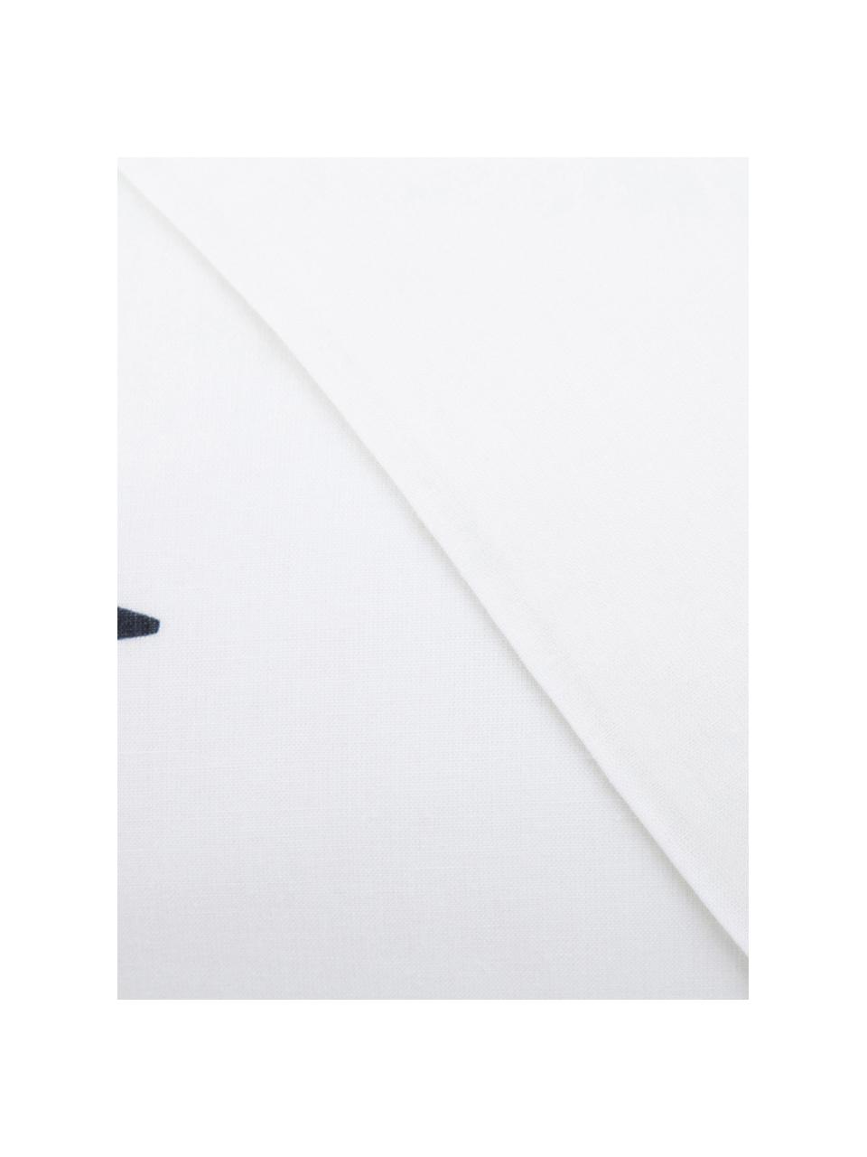 Parure copripiumino reversibile in cotone Trip, Cotone, Bianco, nero, 220 x 240 cm + 2 federe 50 x 75 cm