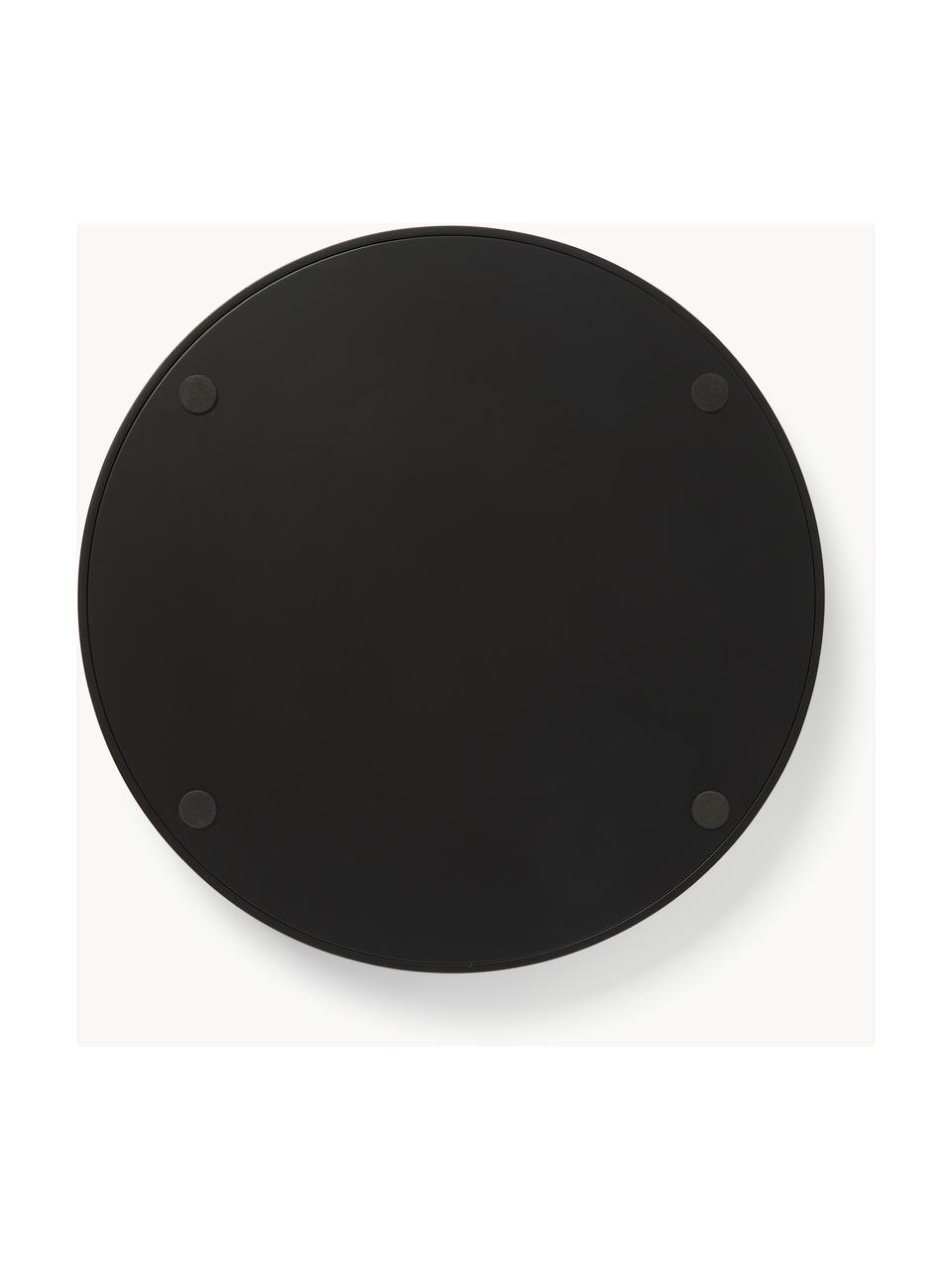 Okrúhly dekoratívny podnos s viedenským výpletom Carina, Čierna, béžová, Ø 30 x V 3 cm