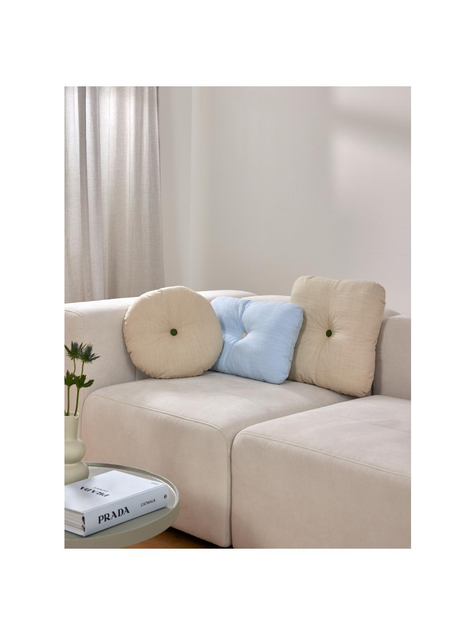 Cuscino arredo in cotone Devi, Rivestimento: 100% cotone, Blu, Larg. 30 x Lung. 50 cm