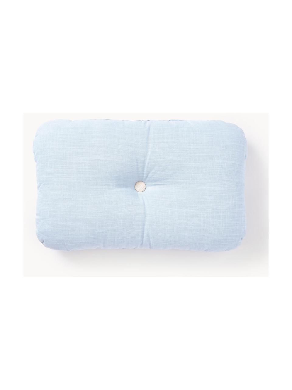 Baumwoll-Dekokissen Devi, Bezug: 100 % Baumwolle, Hellblau, B 30 x L 50 cm