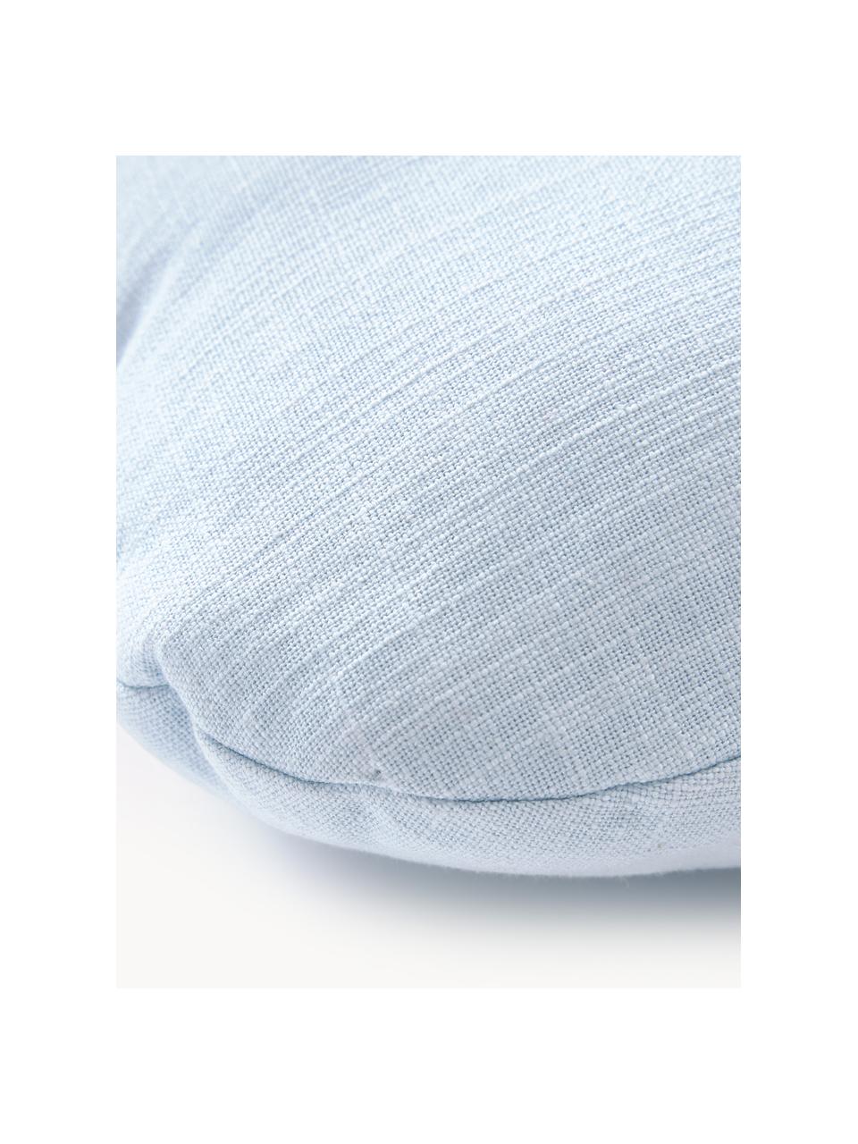Baumwoll-Dekokissen Devi, Bezug: 100 % Baumwolle, Hellblau, B 30 x L 50 cm