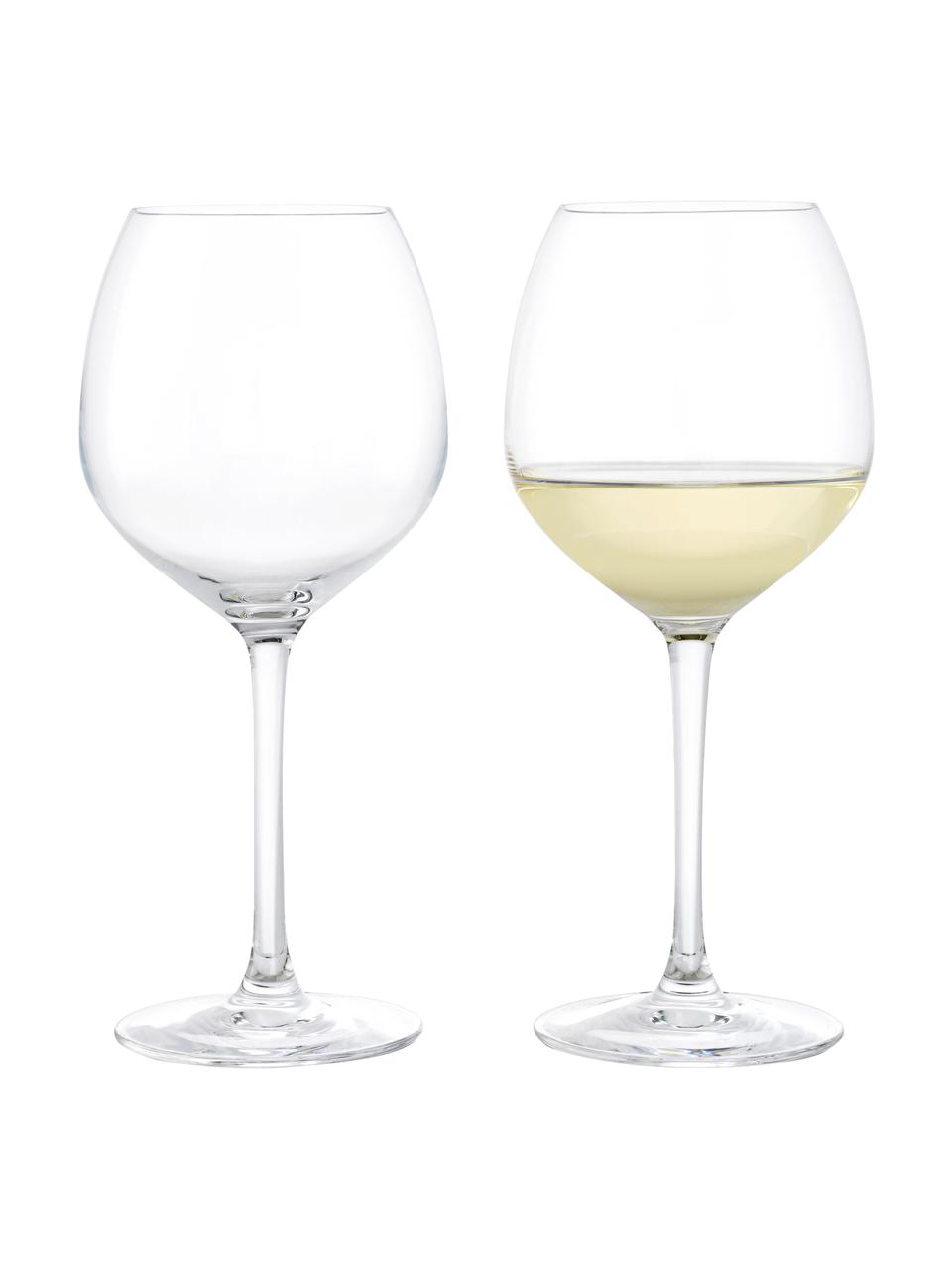 Copas de vino blanco Premium, 2 uds., Vidrio sin plomo, Transparente, Ø 10 x Al 22 cm, 540 ml