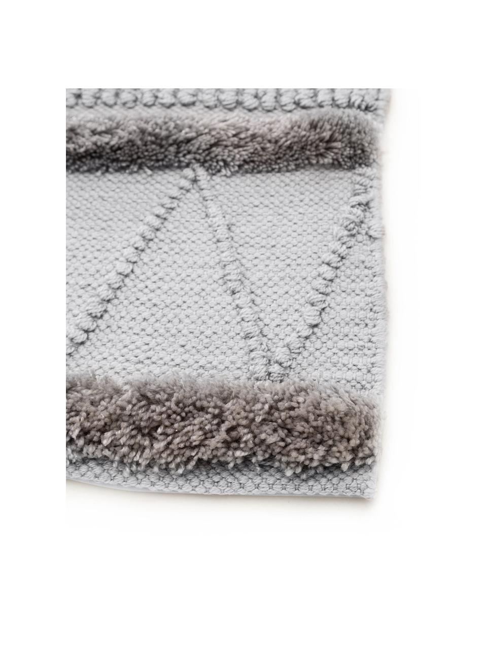 Ethno In- & Outdoor-Teppich Toni in Grau mit Hoch-Tief-Struktur, 100% Polyester (recyceltes PET), Grau, B 80 x L 150 cm (Größe XS)