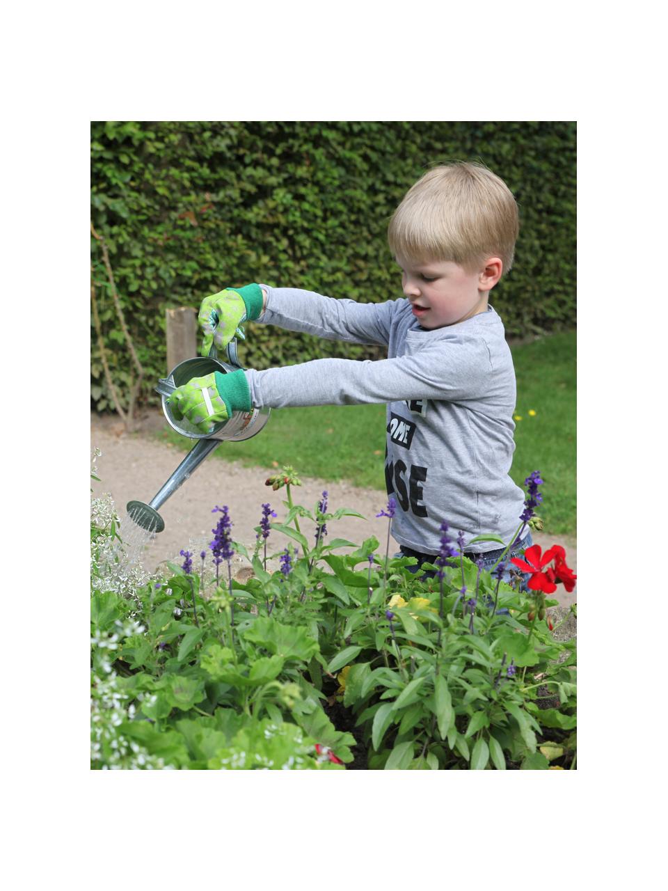 Gants de jardinage enfant Little Gardener, Coton, polyester, viscose, PVC, Tons verts, larg. 11 x haut. 20 cm