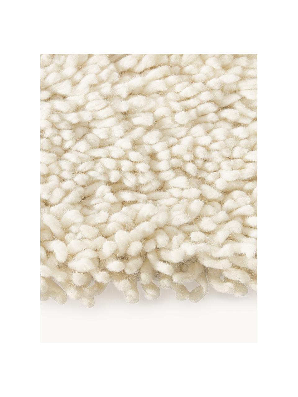 Alfombra de lana de pelo largo Kasper, 80% lana (certificado RWS), 20% algodón 

Las alfombras de lana se pueden aflojar durante las primeras semanas de uso, la pelusa se reduce con el uso diario., Blanco crema, An 80 x L 150 cm (Tamaño XS)