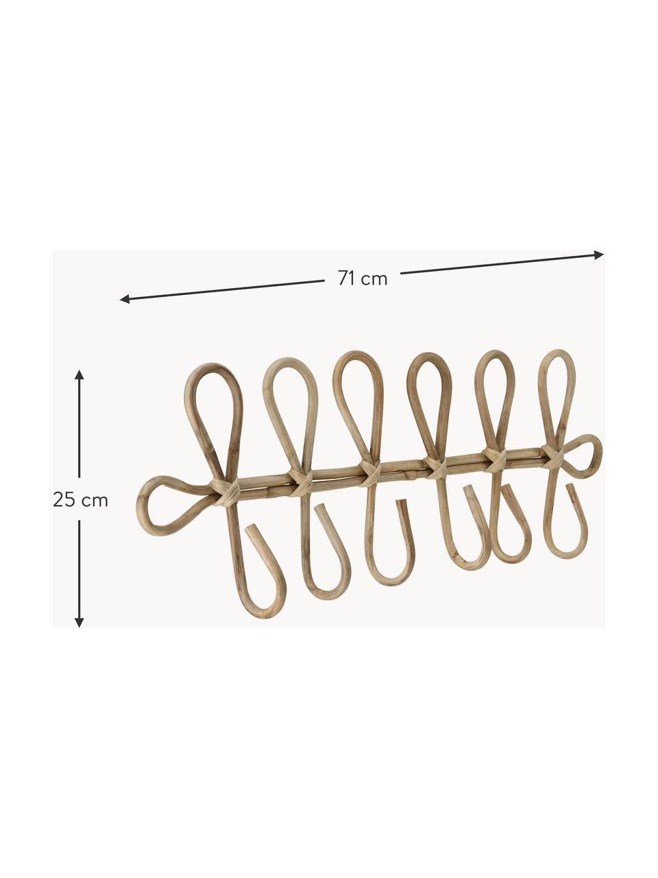 Věšák z ratanu Elize, Ratan, Světle hnědá, Š 71 cm, V 25 cm