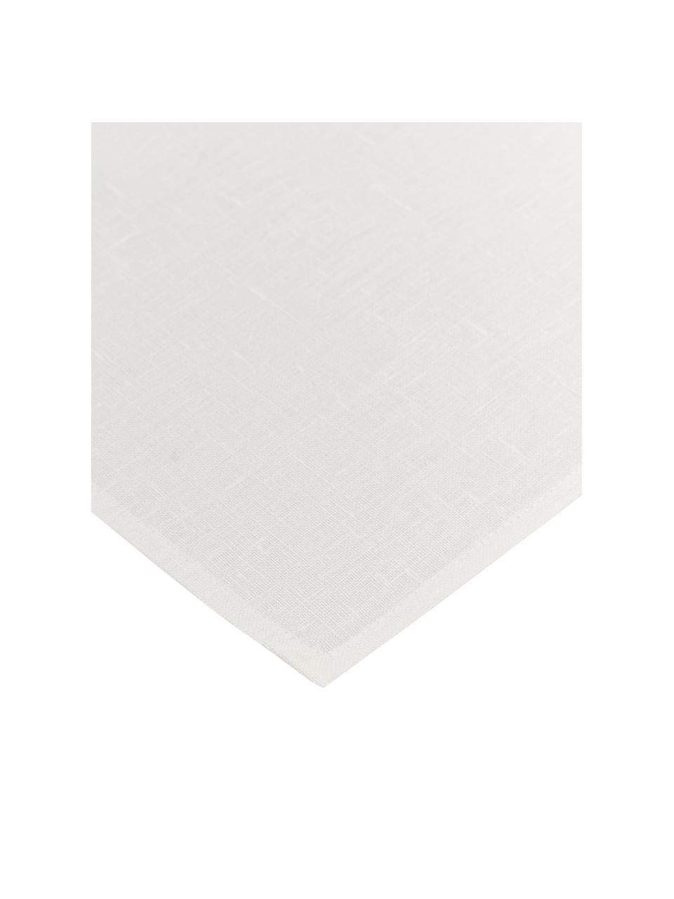 Linnen servetten Heddie in wit, 2 stuks, 100% linnen, Wit, 45 x 45 cm