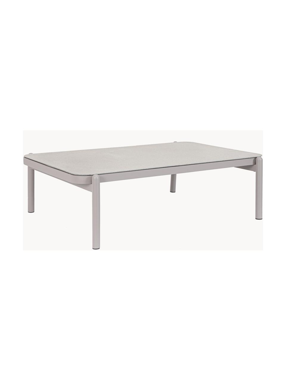 Tavolino da giardino Florencia, Alluminio verniciato a polvere, Grigio chiaro, Larg. 120 x Prof. 75 cm