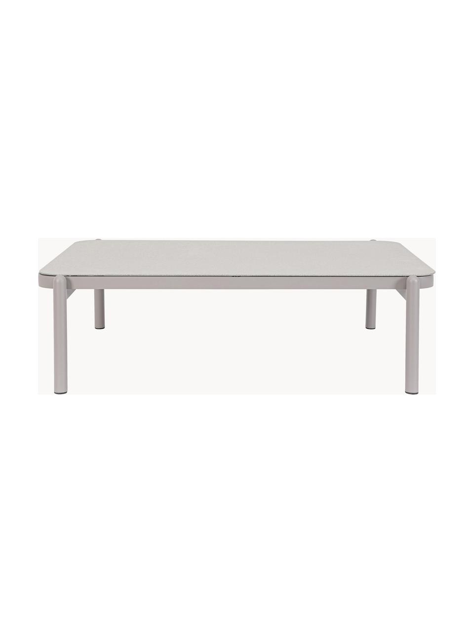 Tavolino da giardino Florencia, Alluminio verniciato a polvere, Grigio chiaro, Larg. 120 x Prof. 75 cm