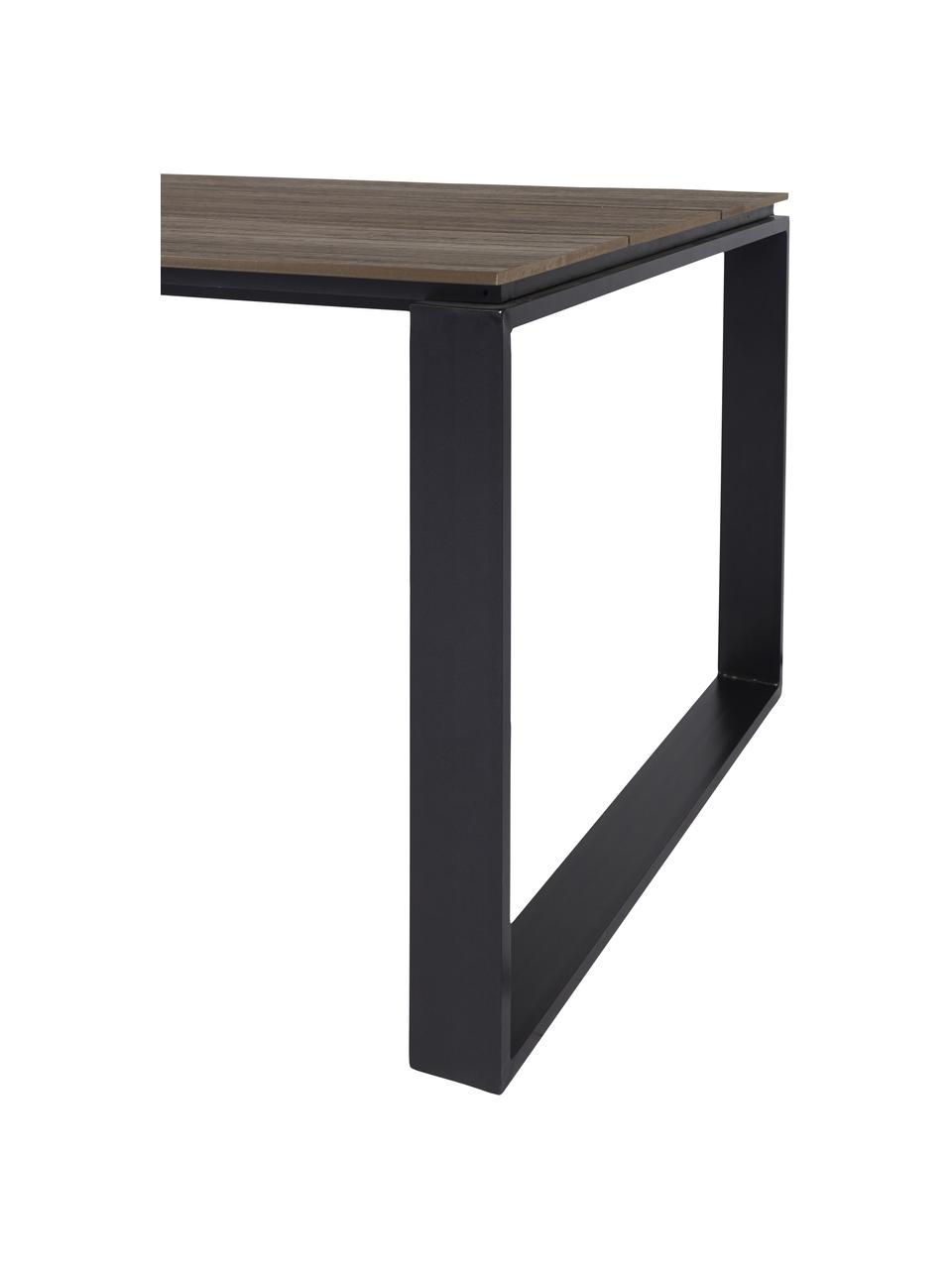 Tavolo da giardino Brutus, Gambe: alluminio rivestito, Legno, scuro, Larg. 210 x Prof. 100 cm