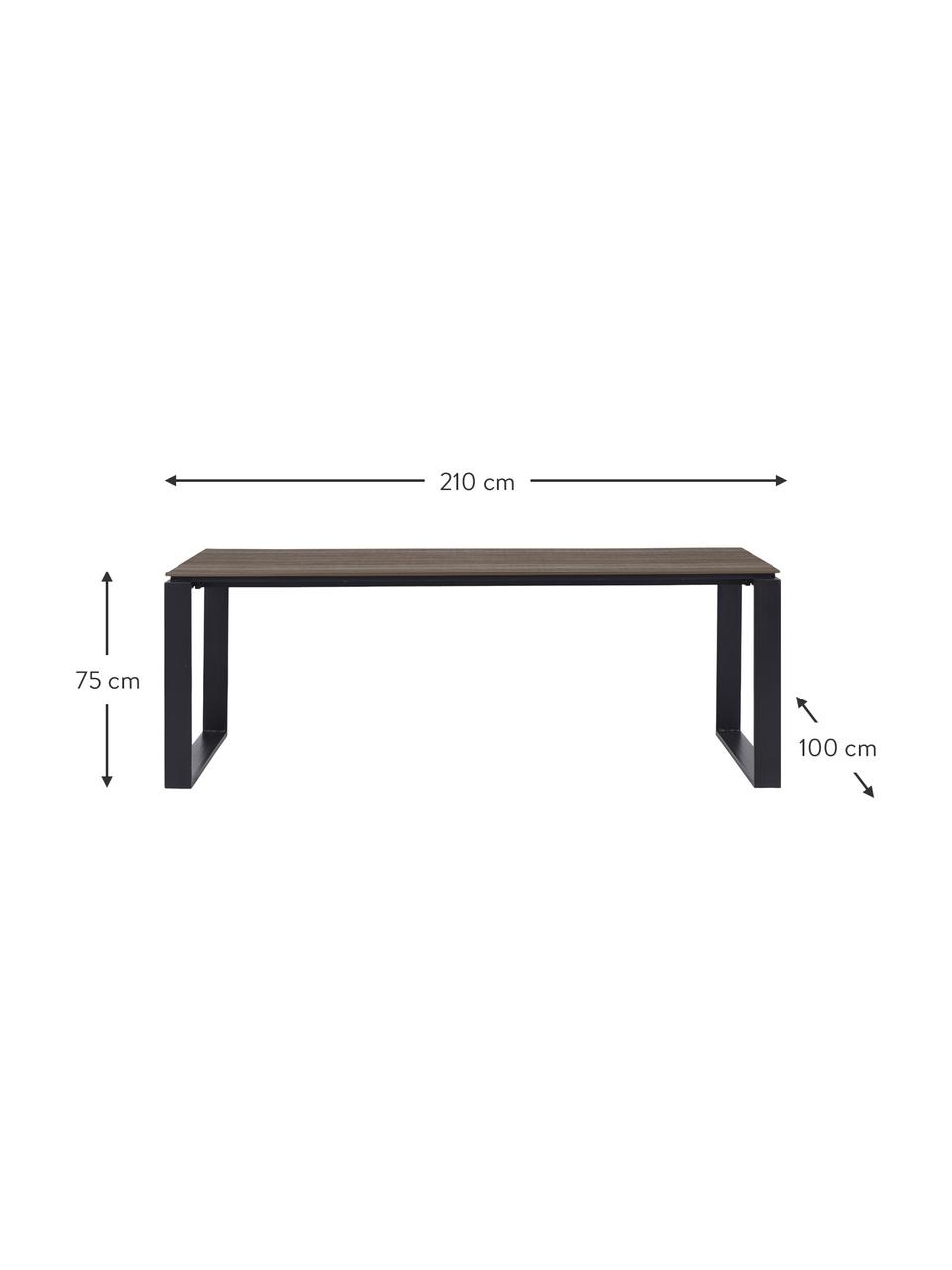 Table de jardin Brutus, Bois, foncé, larg. 210 x prof. 100 cm