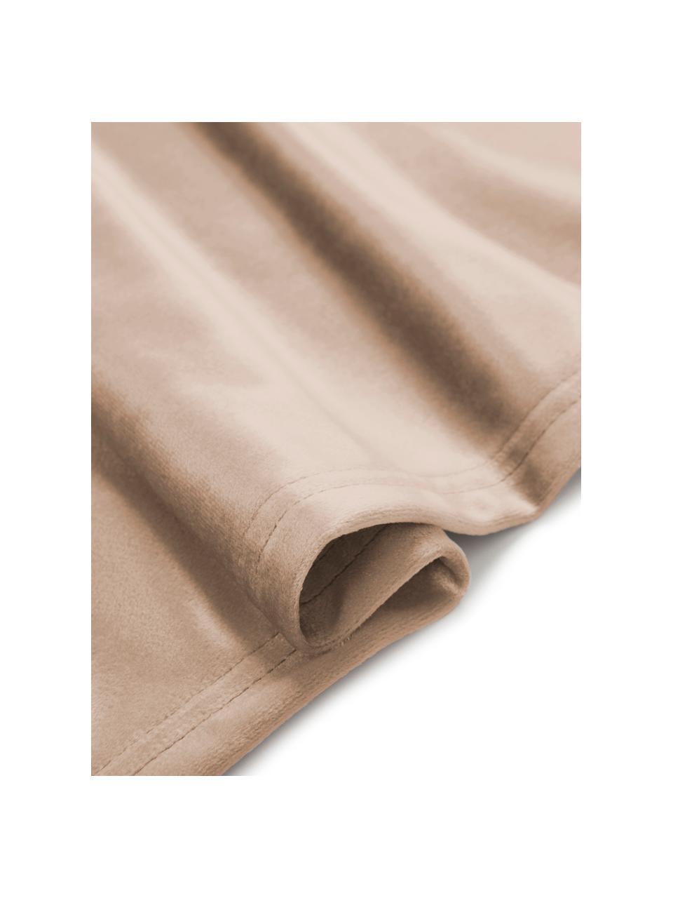 Runner da tavolo in velluto Simone, 100% velluto di poliestere, Beige, Larg. 40 x Lung. 140 cm