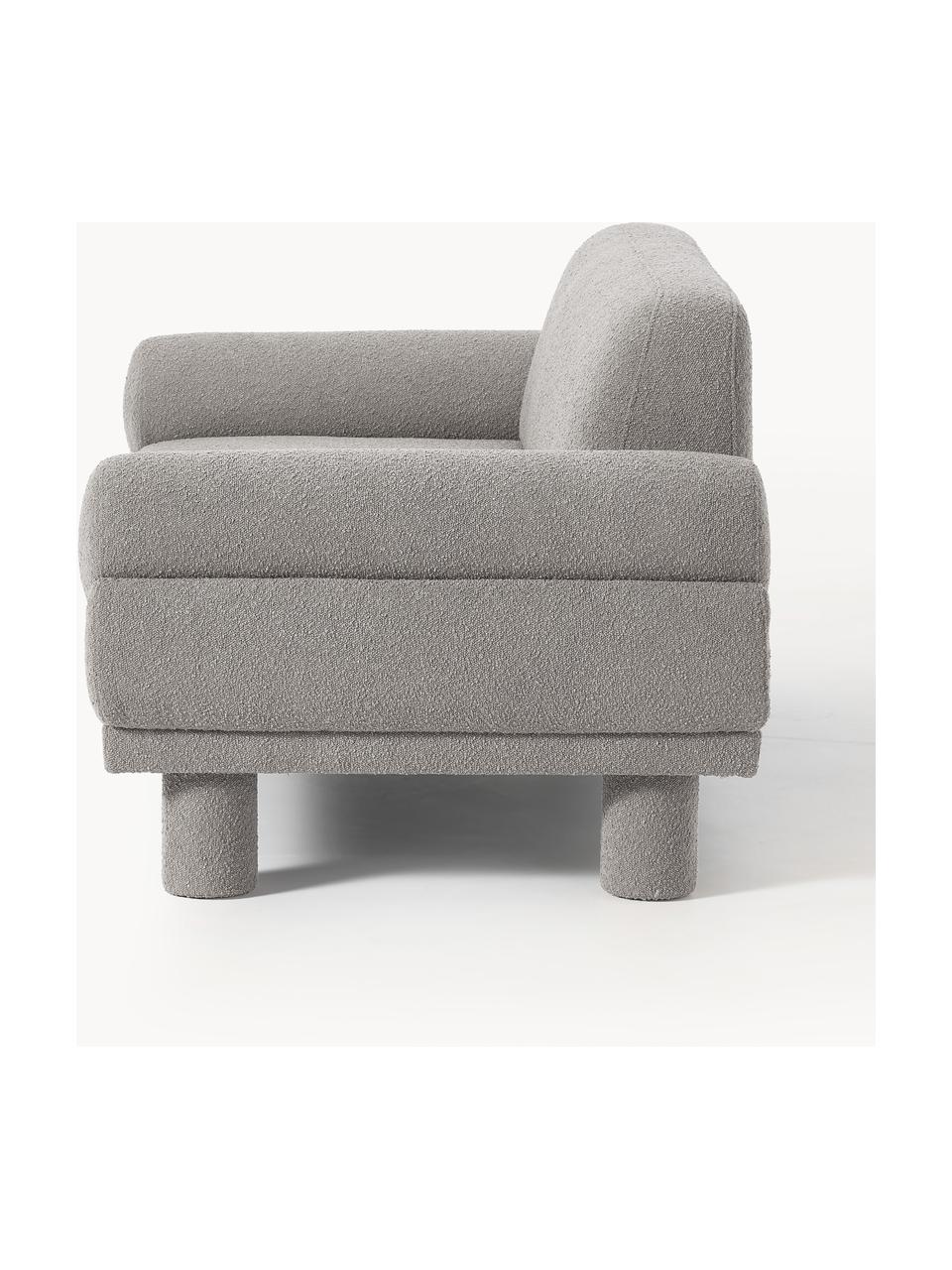 Bouclé-Sofa Lilo (2-Sitzer), Bezug: Bouclé (93 % Polyester, 6, Bouclé Grau, B 190 x T 93 cm