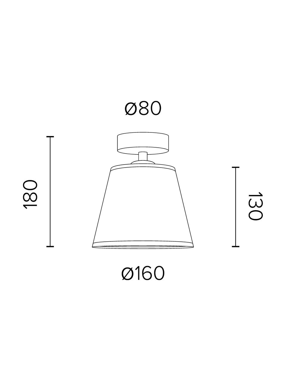 Kleine Deckenleuchte Iro aus Papier, Lampenschirm: Papier, Baldachin: Metall, pulverbeschichtet, Grün, Schwarz, Ø 16 x H 18 cm