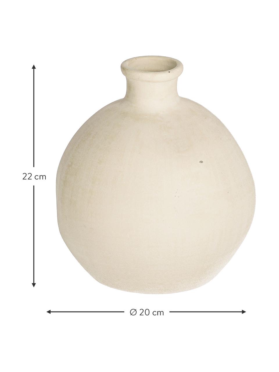Kugel-Vase Caetana aus Keramik in Beige, Keramik, Beige, Ø 20 x H 22 cm