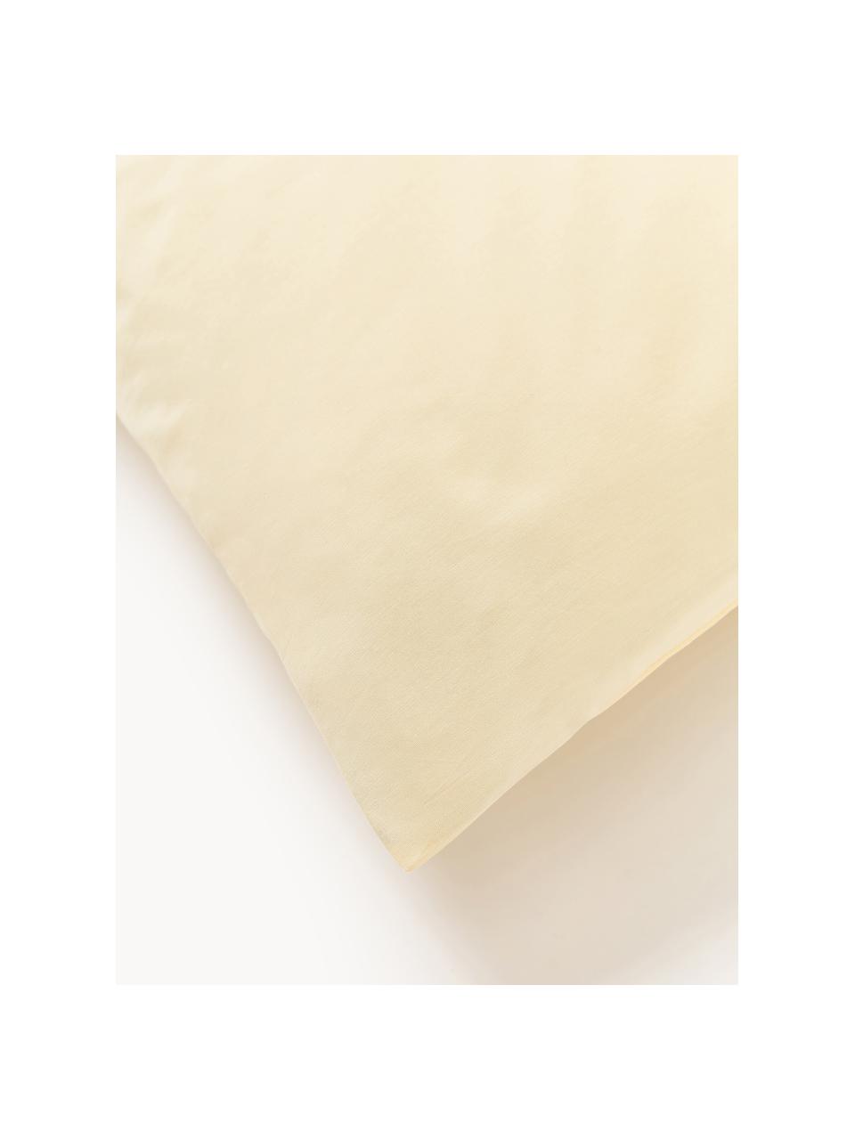 Poszewka na poduszkę z perkalu Elsie, Jasny żółty, S 40 x D 80 cm