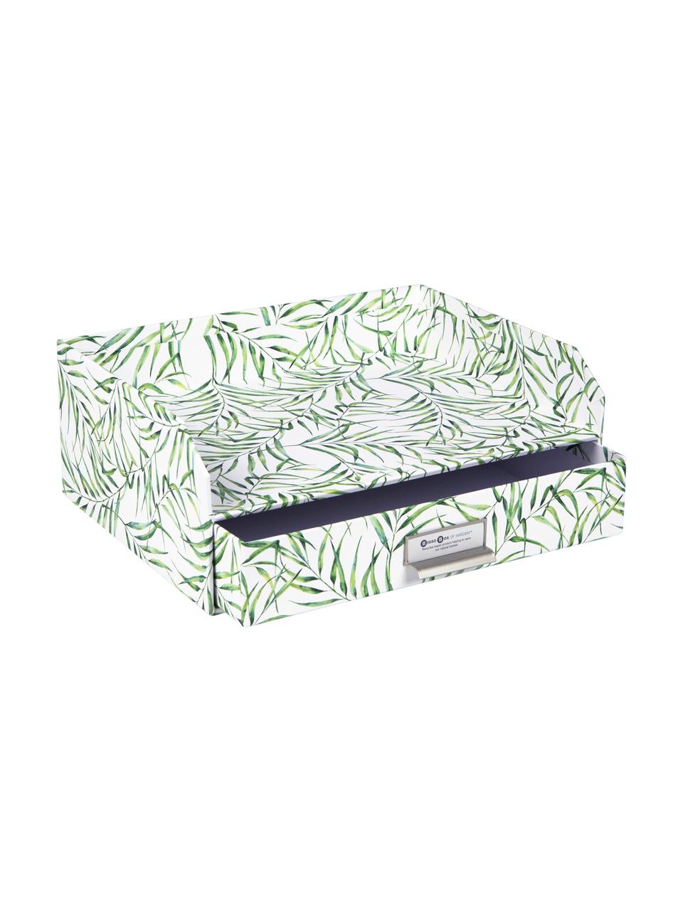 Organisateur bureau Walter, Blanc, vert, larg. 33 x haut. 13 cm