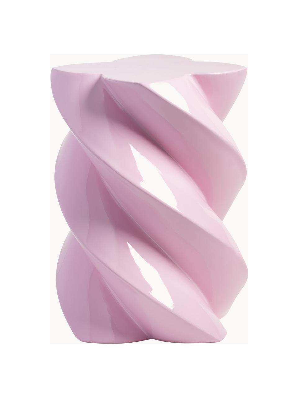 Bijzettafel Marshmallow, Glasvezel, Roze, Ø 29 x H 40 cm