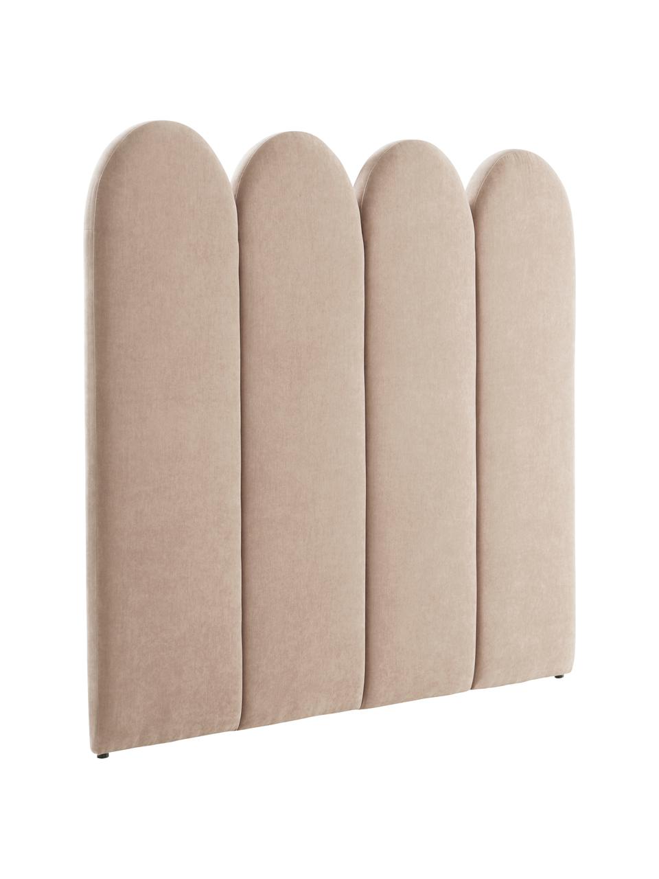 Cabecero tapizado chenilla Miami, Tapizado: 100% poliéster Alta resis, Estructura: madera de pino con certif, Tejido beige, An 185 x Al 124 cm